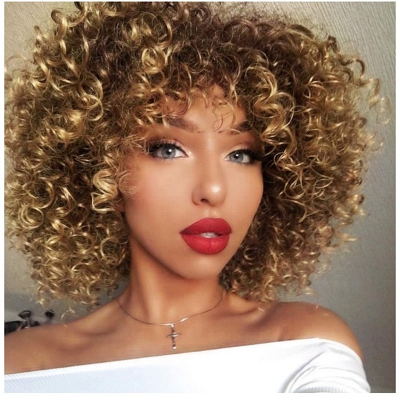 Afro Short Kinky Curly Full Wigs